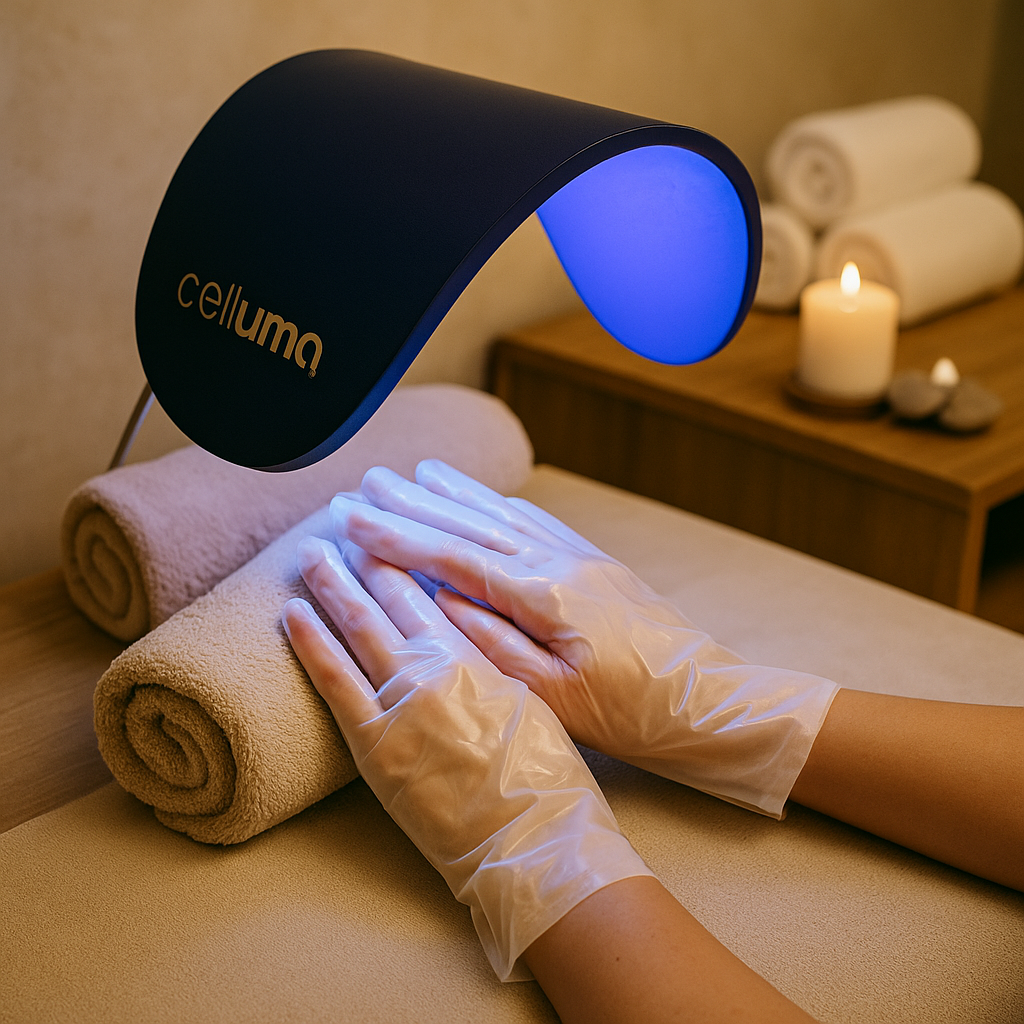 Collagen Gloves with Celluma LED Light Therapy